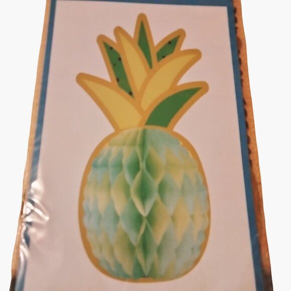 Tropical Pineapple Centerpiece 11 inch Honeycomb Table Party Decor Luau Tiki - Picture 1 of 5